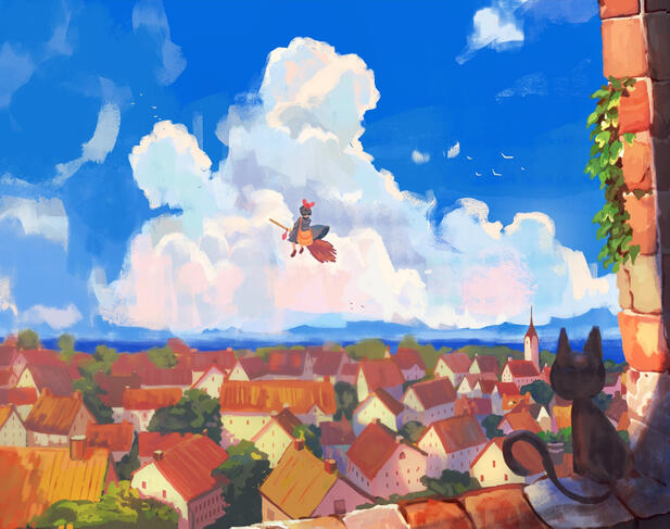 &quot;Kiki&#39;s Delivery Service&quot; fan art by @king_fabu